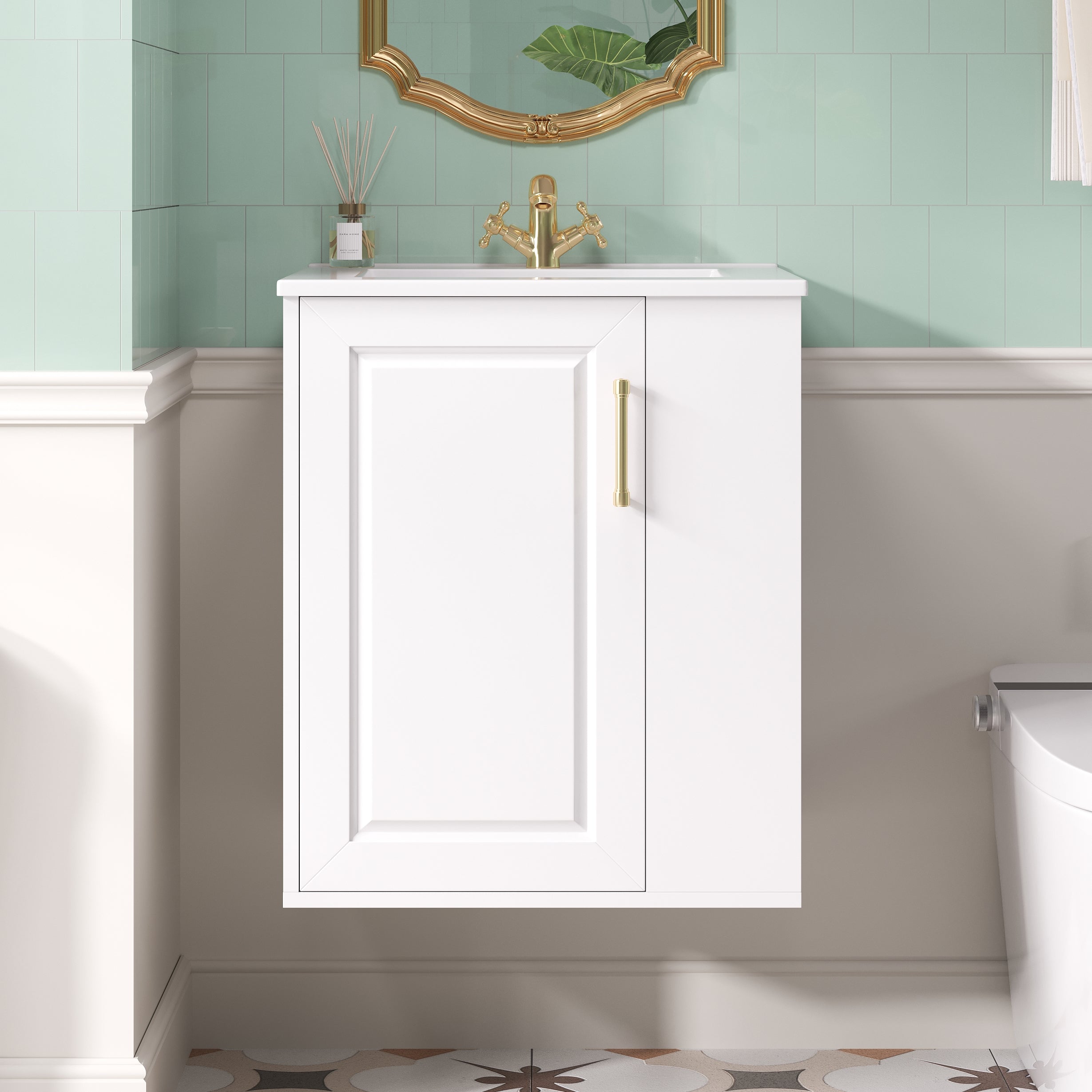 20" Wall Mounted Bathroom Cabinet with Sink Combo
