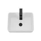 16"x12" White Ceramic Rectangular Vessel Bathroom Sink