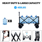 Foldable Wagon with Extended Tailgate