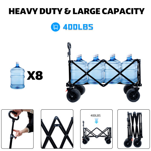 Foldable Wagon with Extended Tailgate