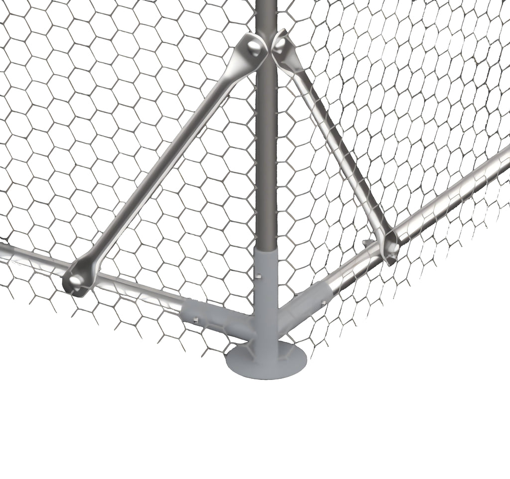 Large Metal Chicken Coop Walk-In Poultry Cage
