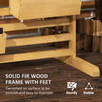 Outsunny Wooden Plant Trellis Stand with 5 Hanging Planter Boxes