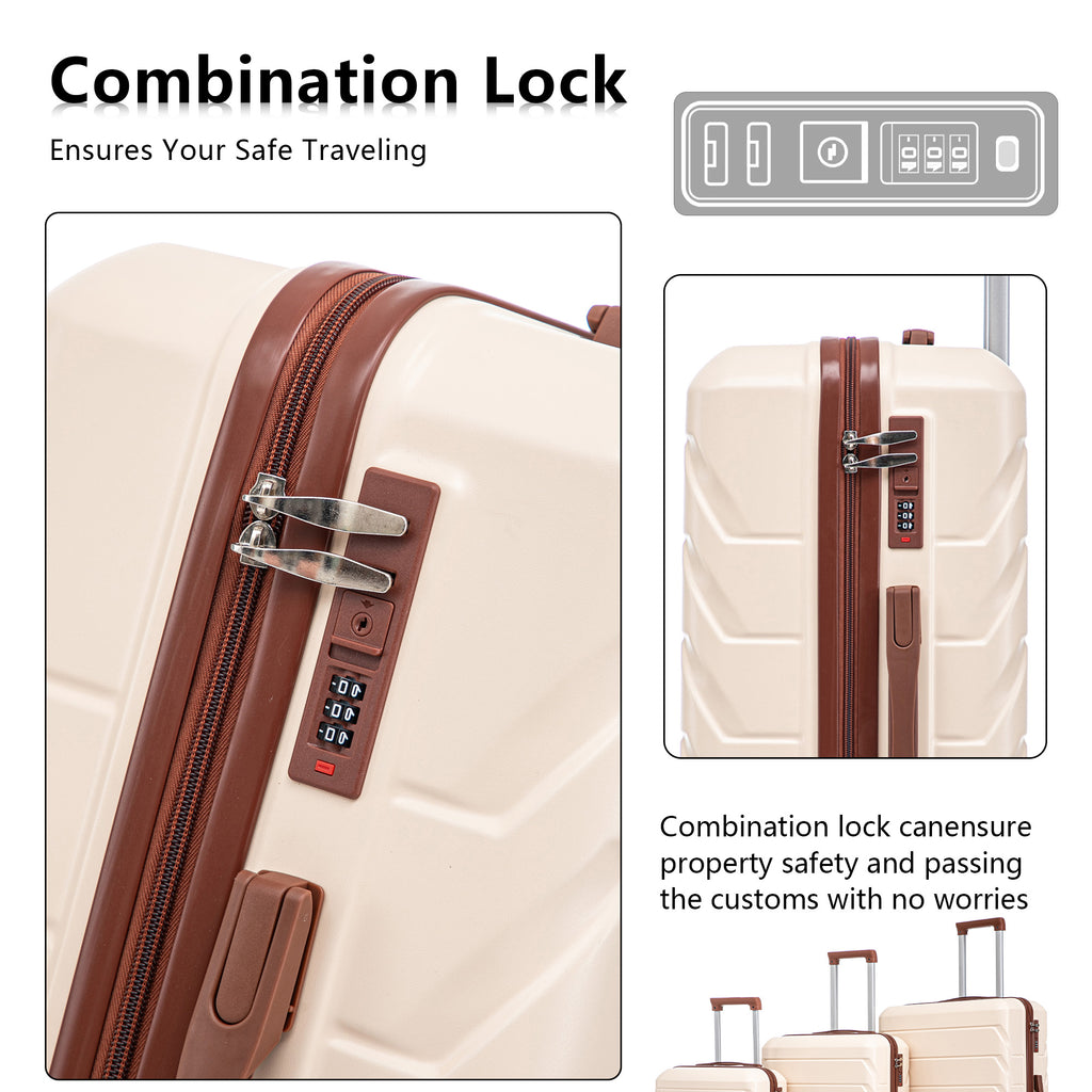 HIFINE TOURIST 20"/24"/28" 3 Pcs Set in ABS Spinner Wheel Luggage