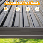 8x5 FT Grill Louvered Pergola for Outdoor Grill