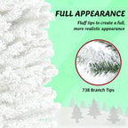 Flocked Christmas Tree with Faux Snow
