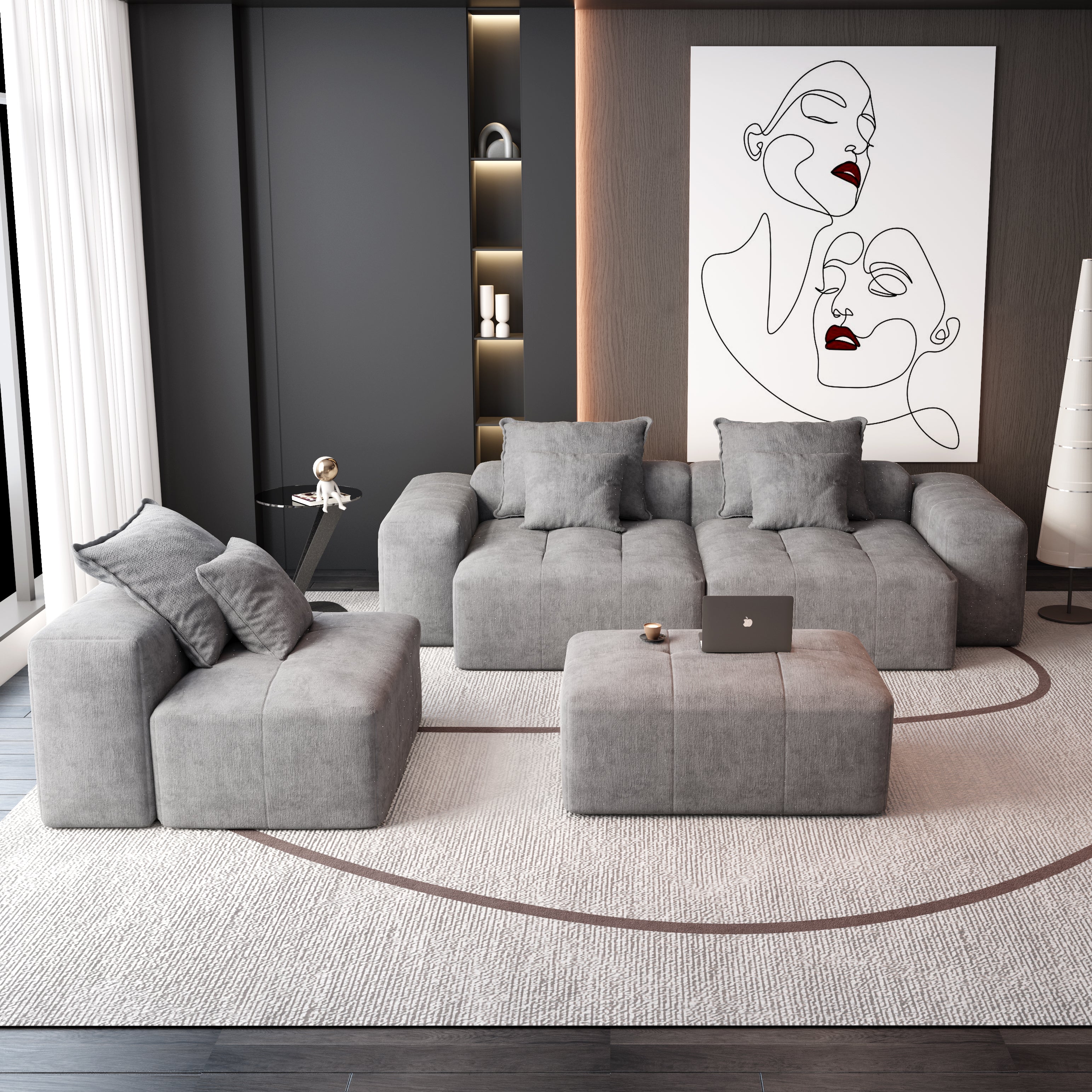 Modern Oversized Modular Sectional Sofa