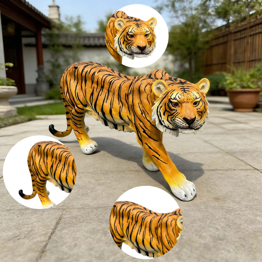 Simulated Tiger Resin Garden Statue