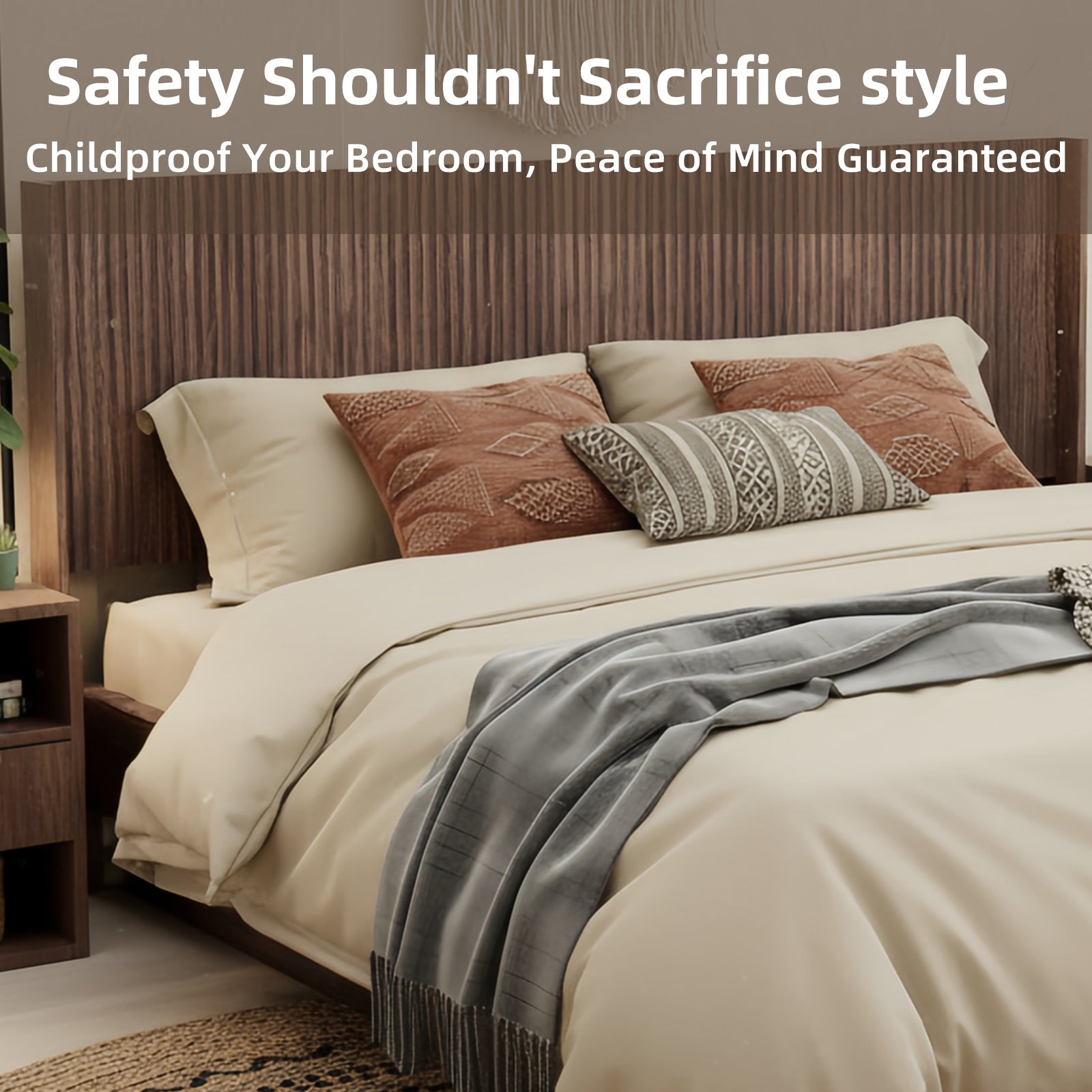 Wood Headboard Queen Size