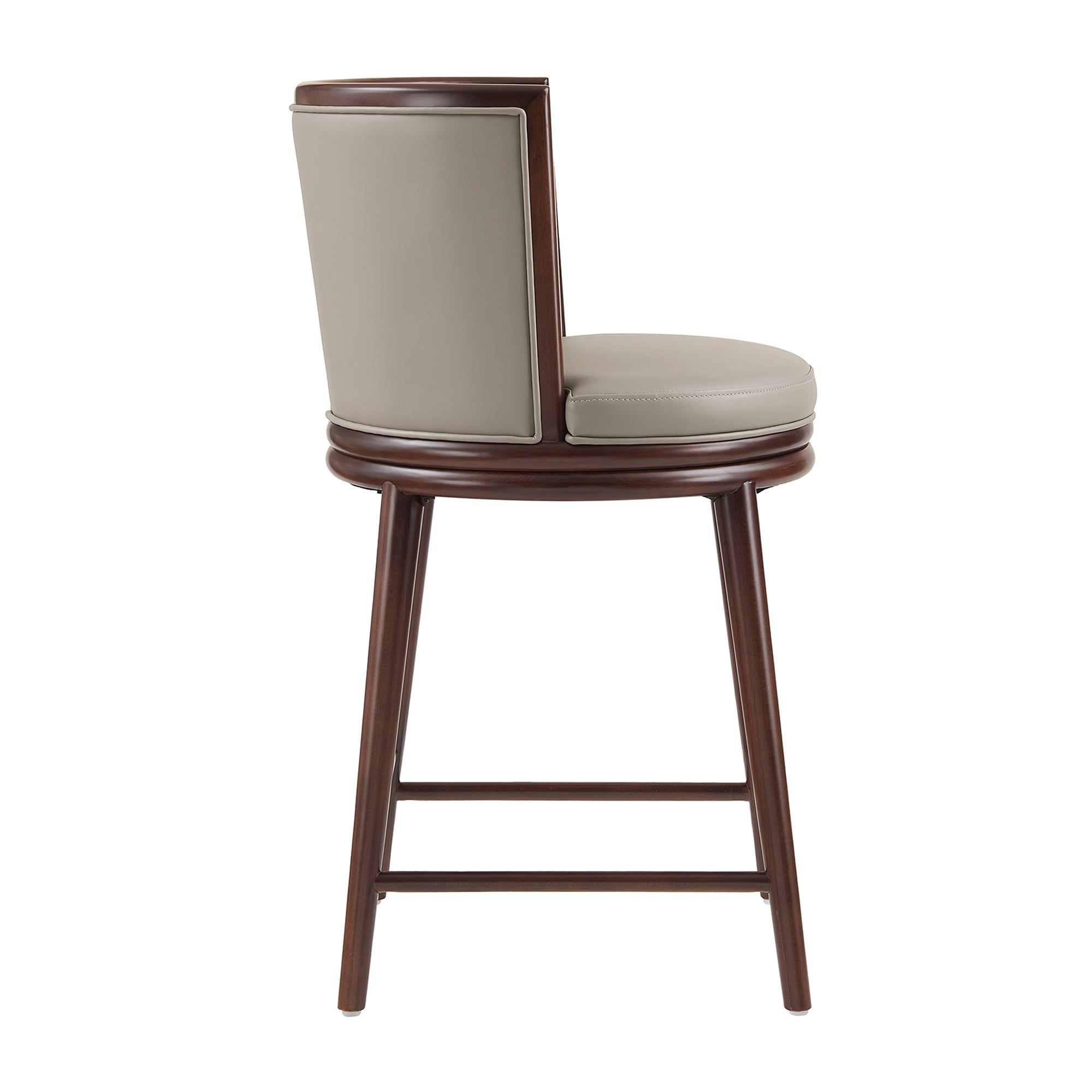 Evalyn Wood Upholstered Counter Stool