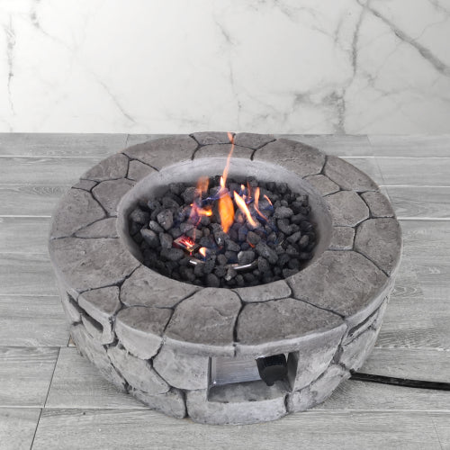 9" H x 28" W Fiber Reinforced Concrete Outdoor Fire Pit
