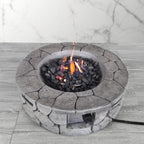 9" H x 28" W Fiber Reinforced Concrete Outdoor Fire Pit