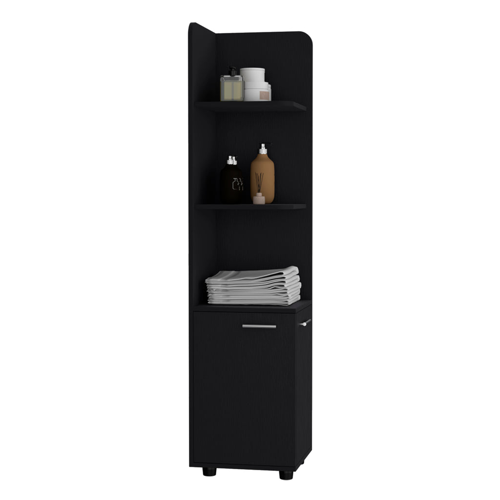 Corner Cabinet 62" Tall with 3-Tier Shelf and 2-Door