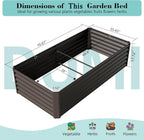 6x3x1.5ft Galvanized Raised Garden Bed