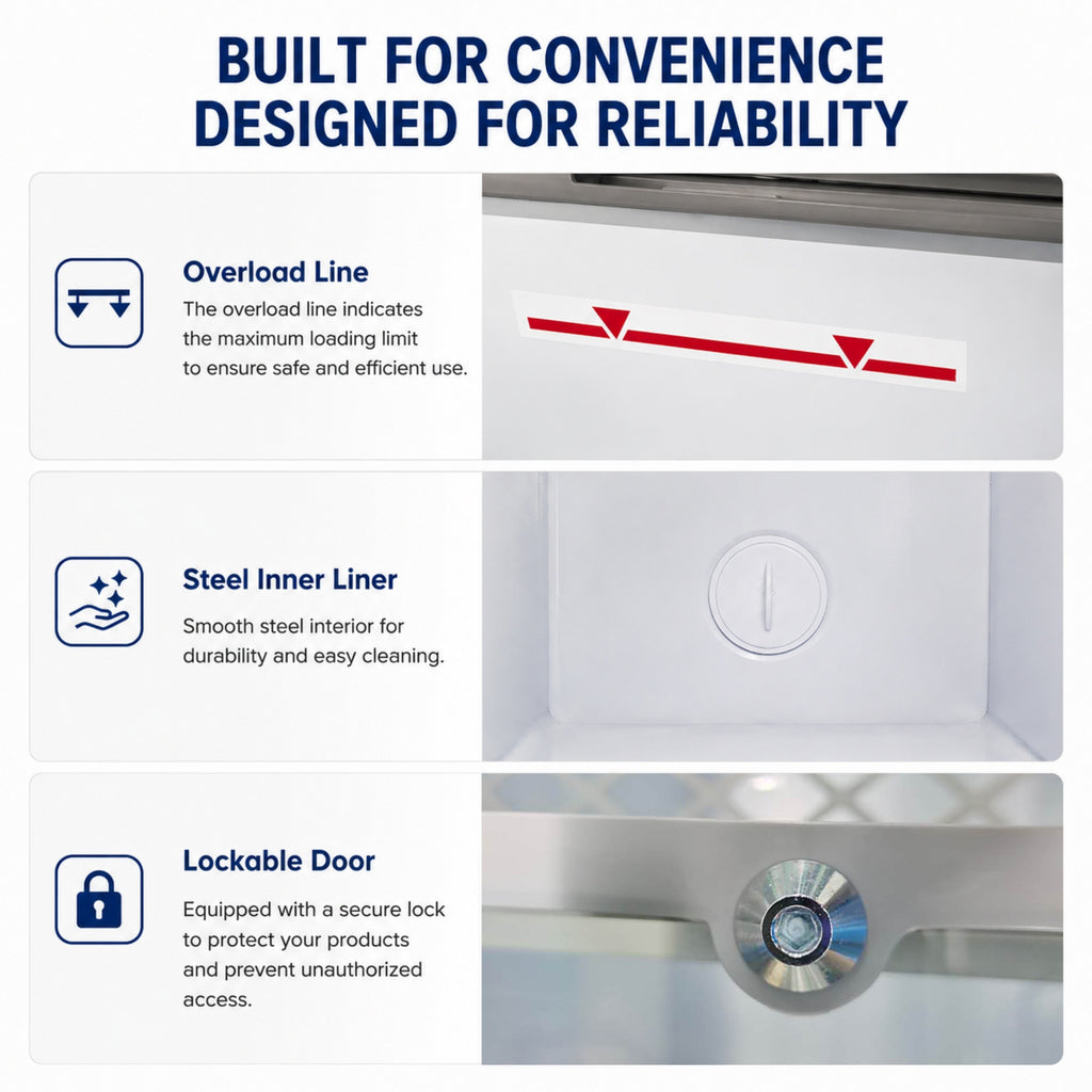 7.0 Cu.Ft Commercial Display Chest Freezer