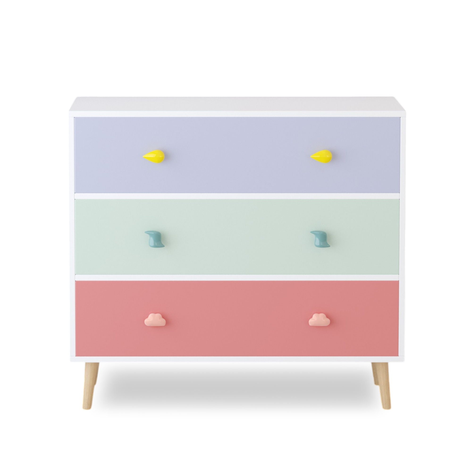 3 Drawer Dresser, Storage Cabinet With Anti Tip Safety
