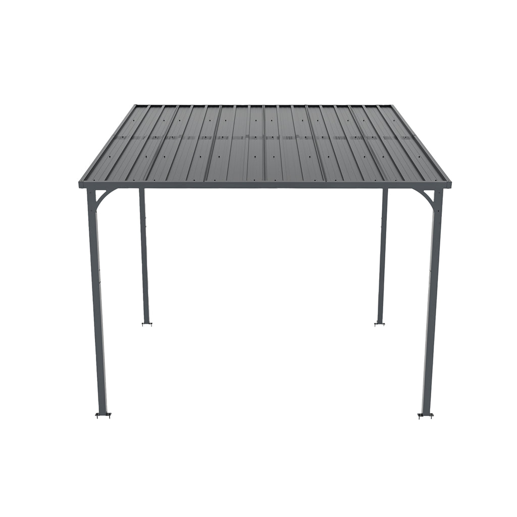 Outdoor Metal Pergola 8' x 10' with Inclined Roof