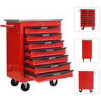 7 Drawers Multifunctional Tool Cart with Wheels