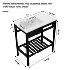 32" x 18.5" Bathroom Ceramic Console Sink
