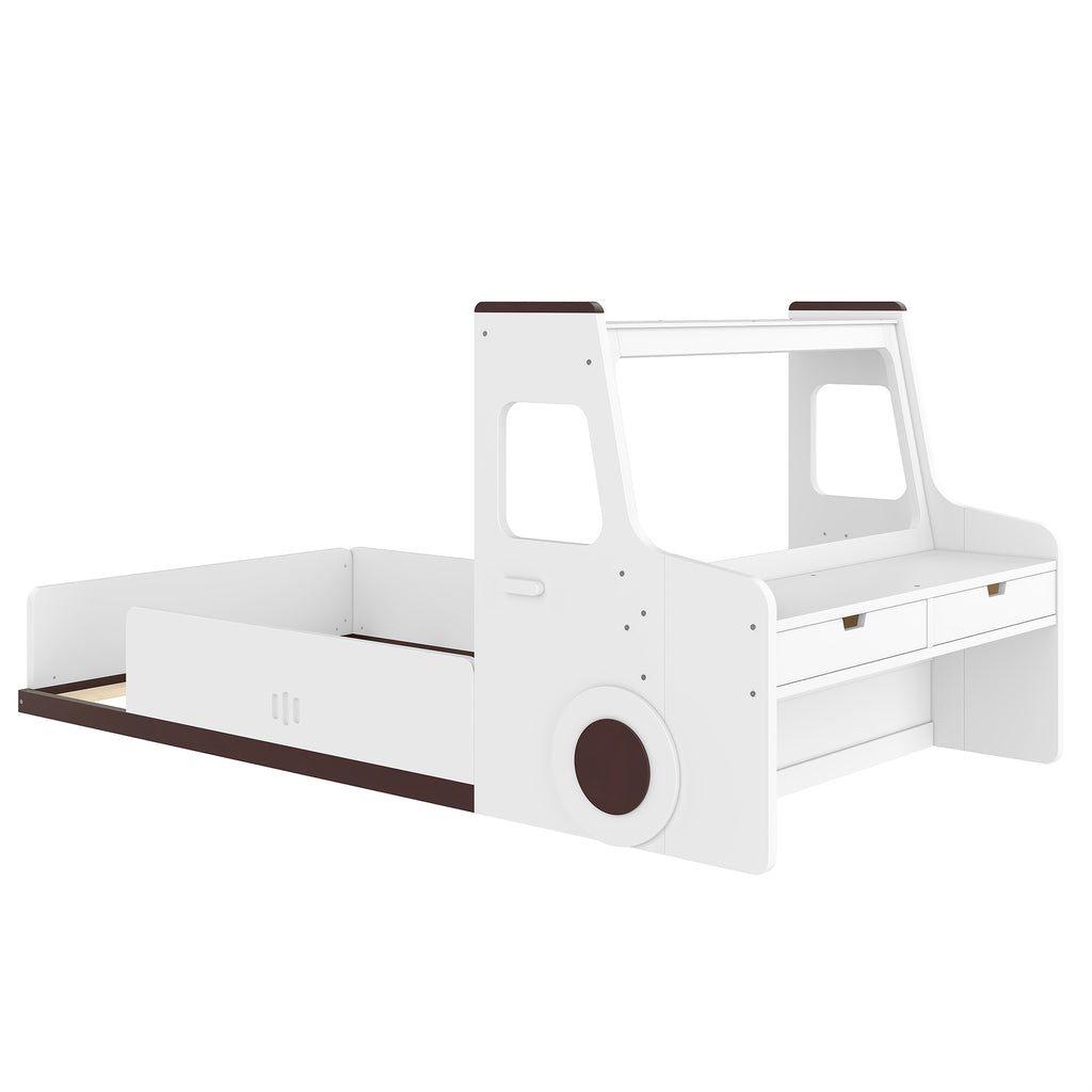 Twin Size Floor Bed with Car-Shape Design