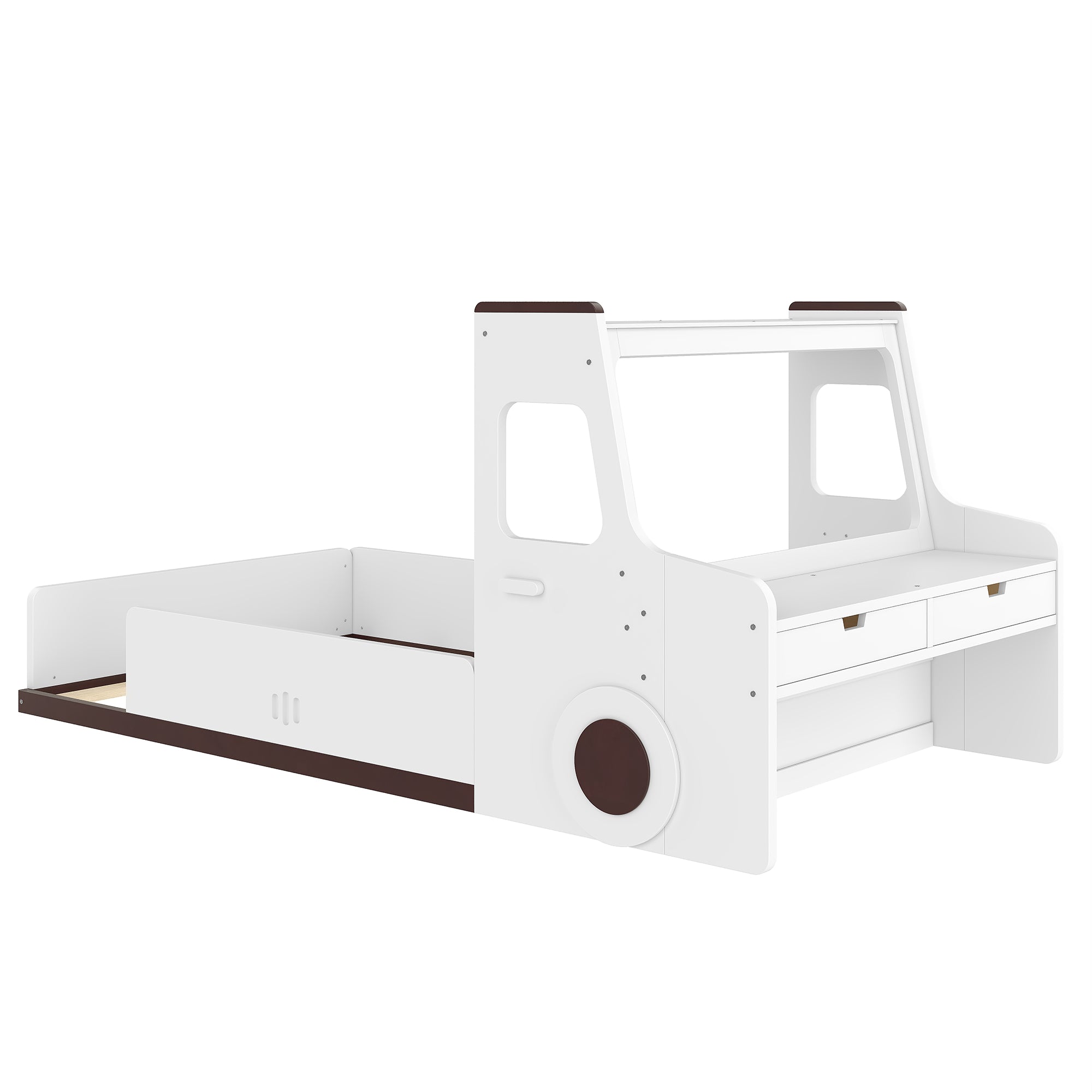 Twin Size Floor Bed with Car-Shape Design