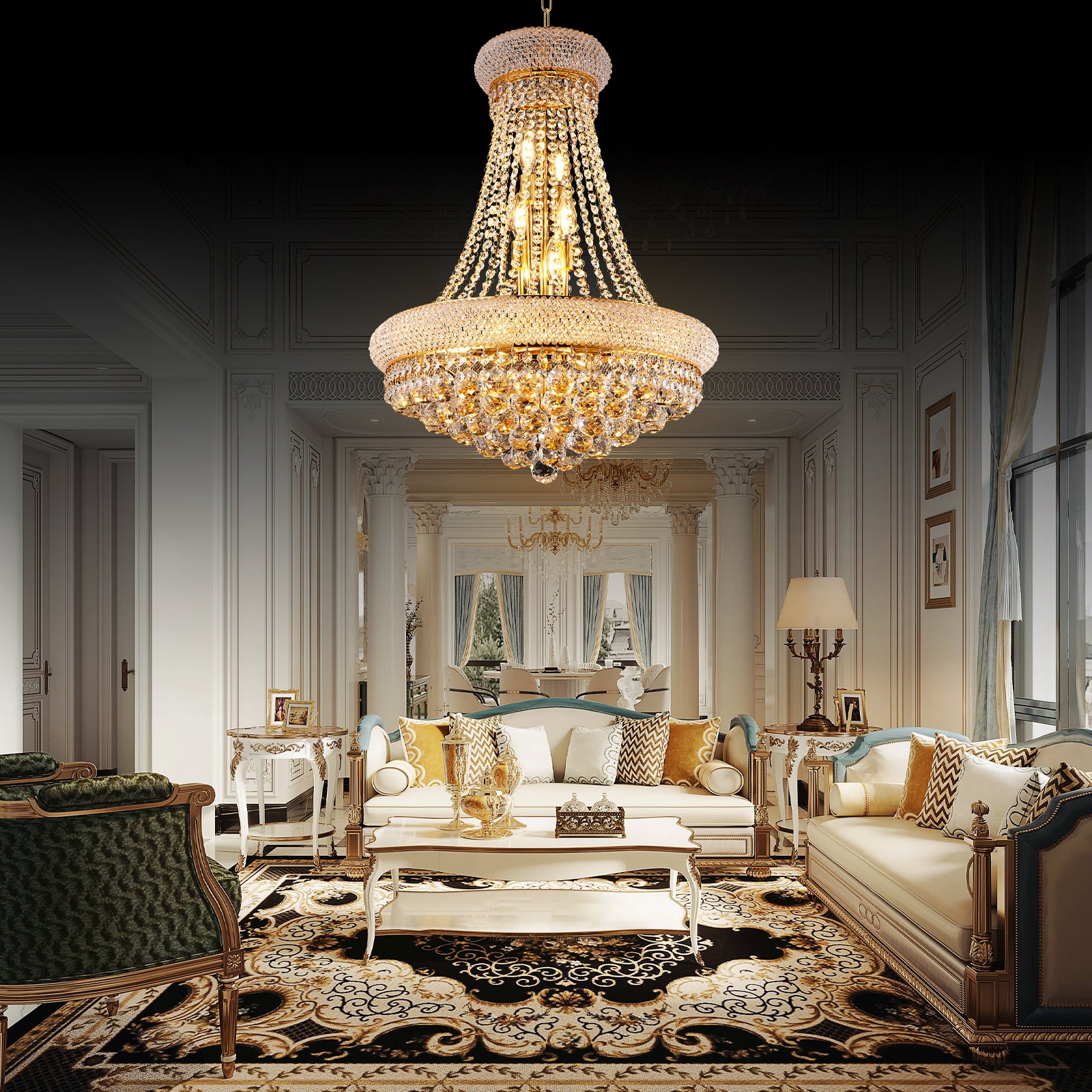 22-Inch Crystal Chandelier