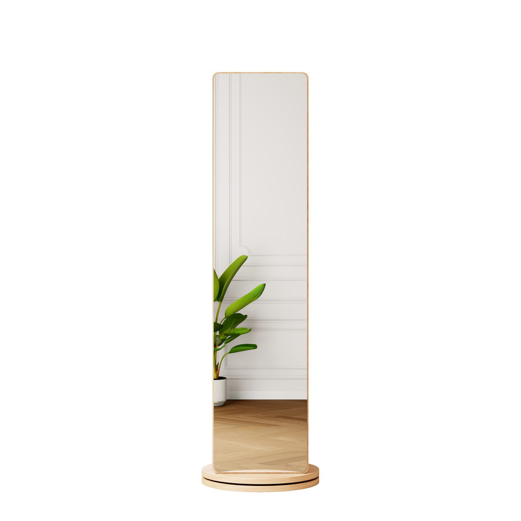 Multifunctional Full Length Mirror with Hook Storage Rack