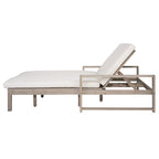 TREXM Outdoor Double Lounge Chair with Adjustable Backrest