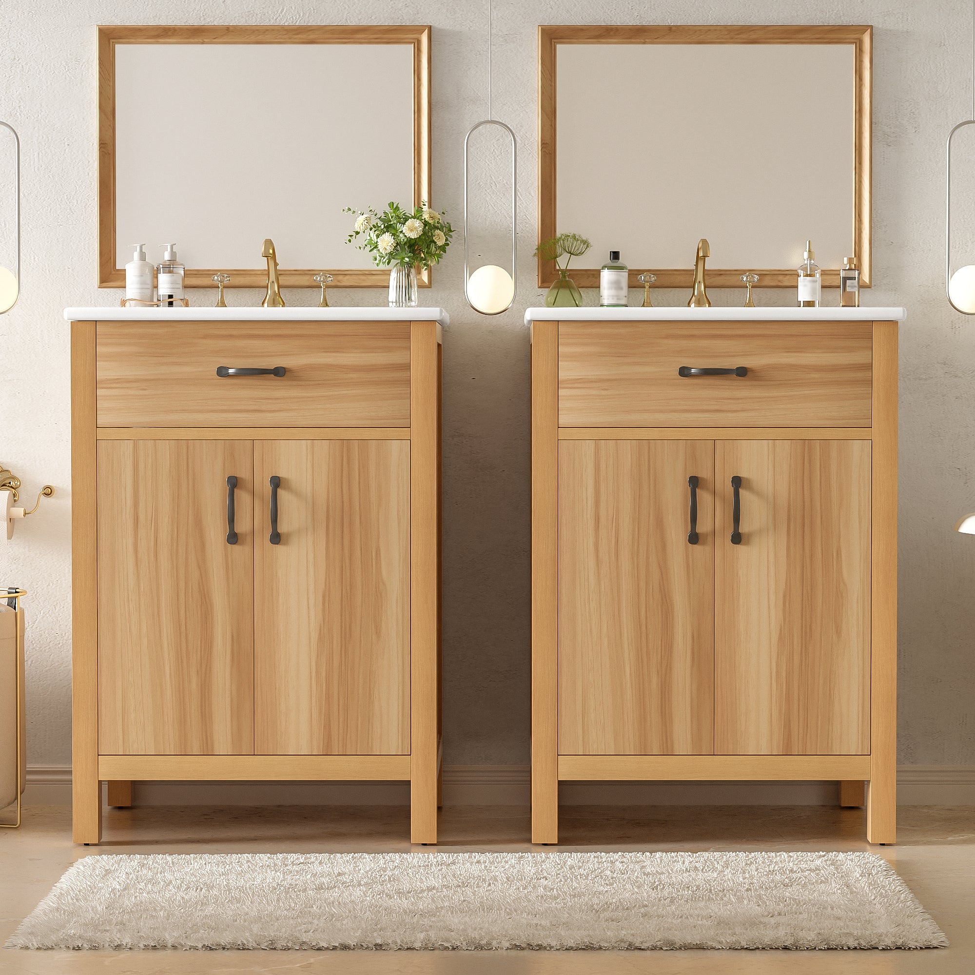 48" Bathroom Vanity with Solid Wood Frame
