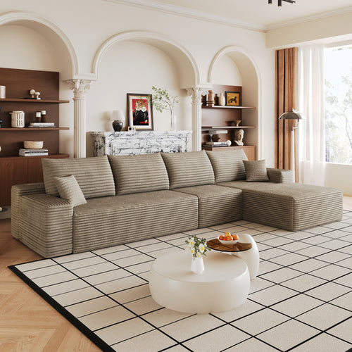 134" Cloud Sectional Couch with L-Shape Chaise