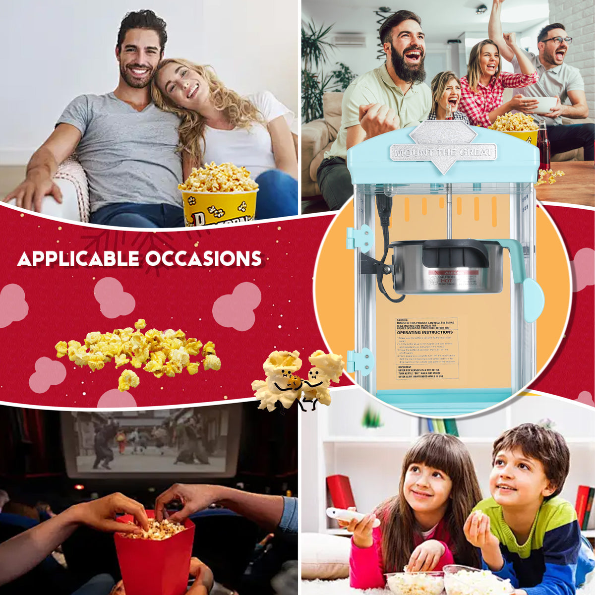 Portable Popcorn Maker Machine