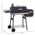 Outsunny 48" Steel Portable Backyard Grill