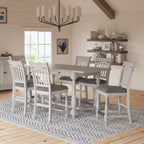 Gray Slat Back Barstools, Set of 2