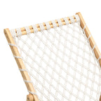 Set of 2 Weaving Chairs with Handwoven Rope