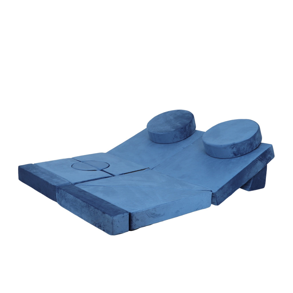 14-Piece Kids Modular Play Couch in Blue