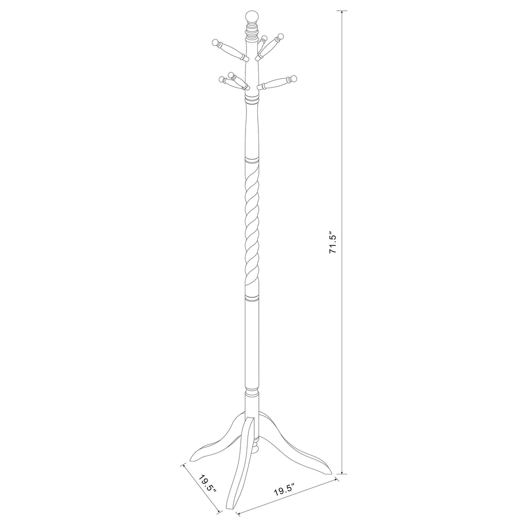 Merlot Coat Rack with Twisted Post