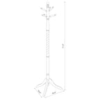 Merlot Coat Rack with Twisted Post