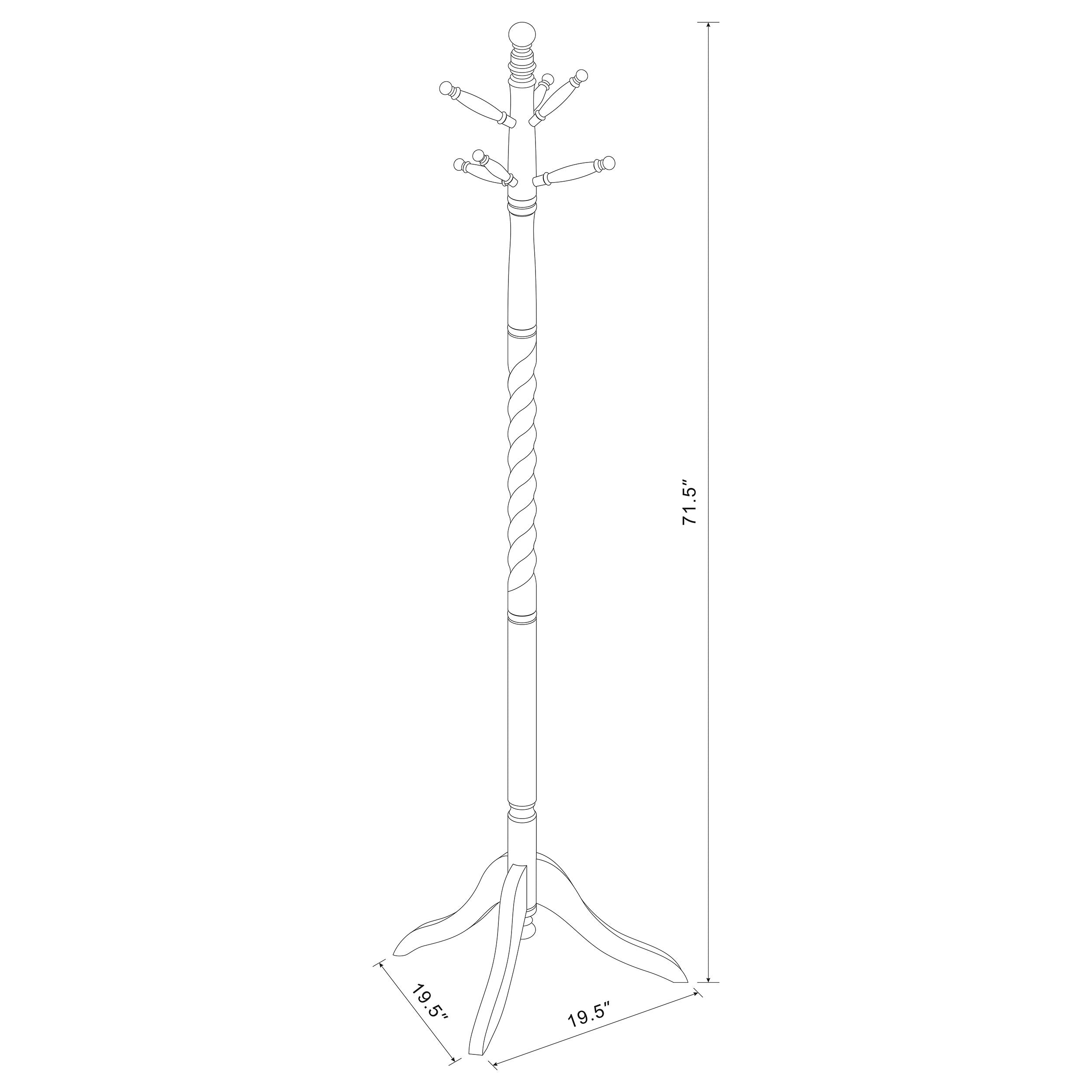 Merlot Coat Rack with Twisted Post