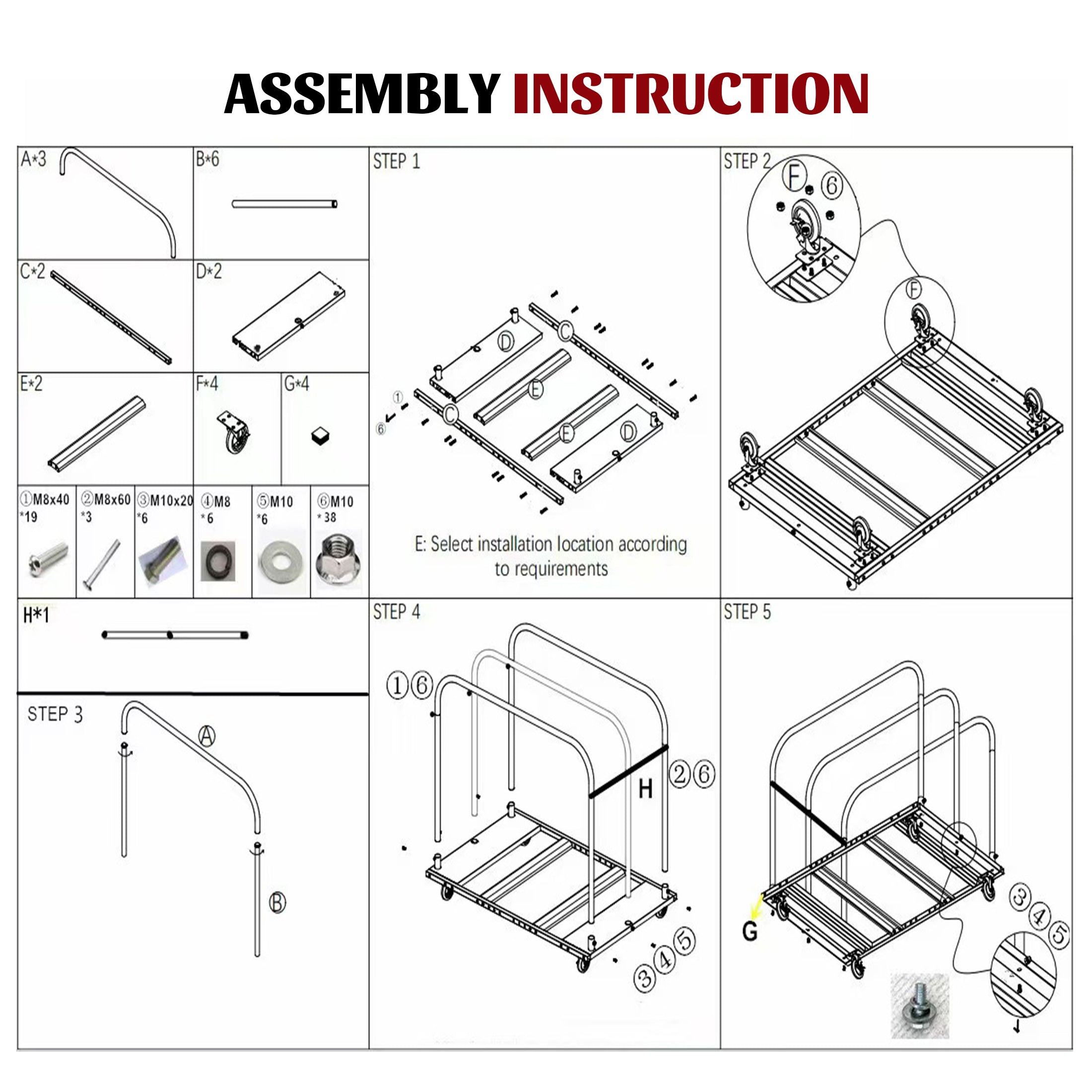 2000LBS Heavy Duty 2-in-1 Table Dolly