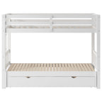 Twin Over Pull-Out Bunk Bed with Trundle, White