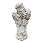 21.06" Tall Weathered Angel Cherub Garden Statue