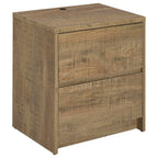 Geary Mango 2-Drawer Nightstand with LED Lights and USB