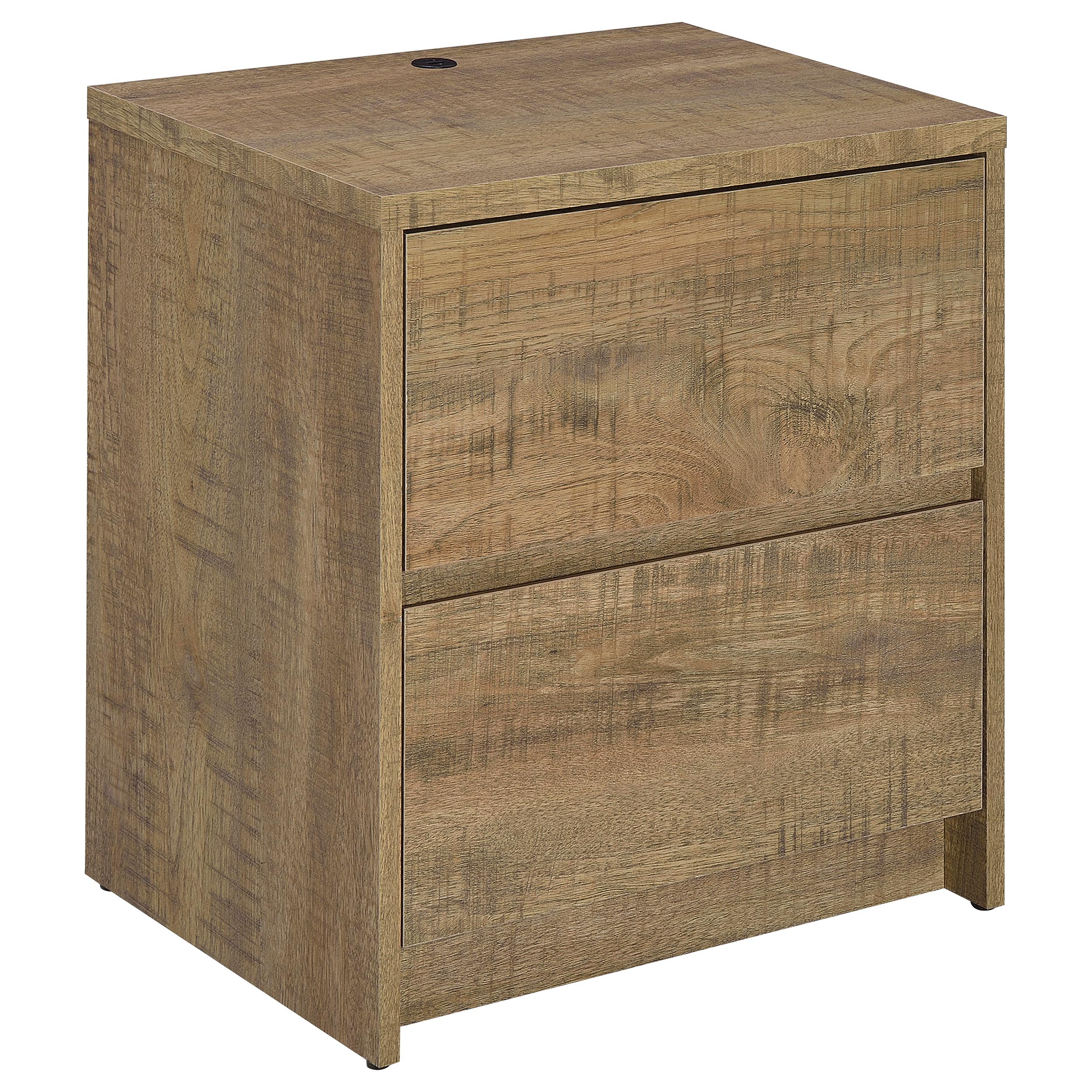 Geary Mango 2-Drawer Nightstand with LED Lights and USB