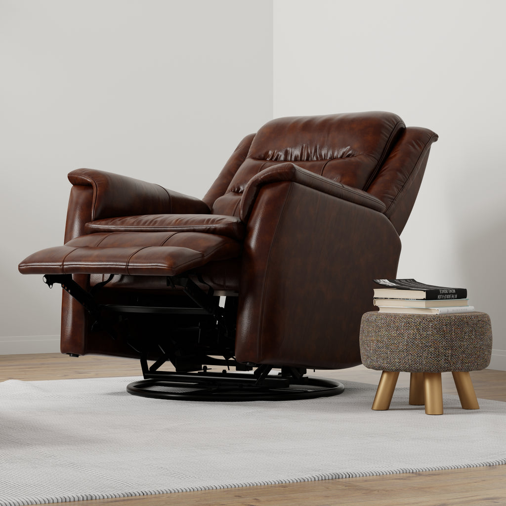 Global Home Swivel Recliner with Manual Footrest in Brazil
