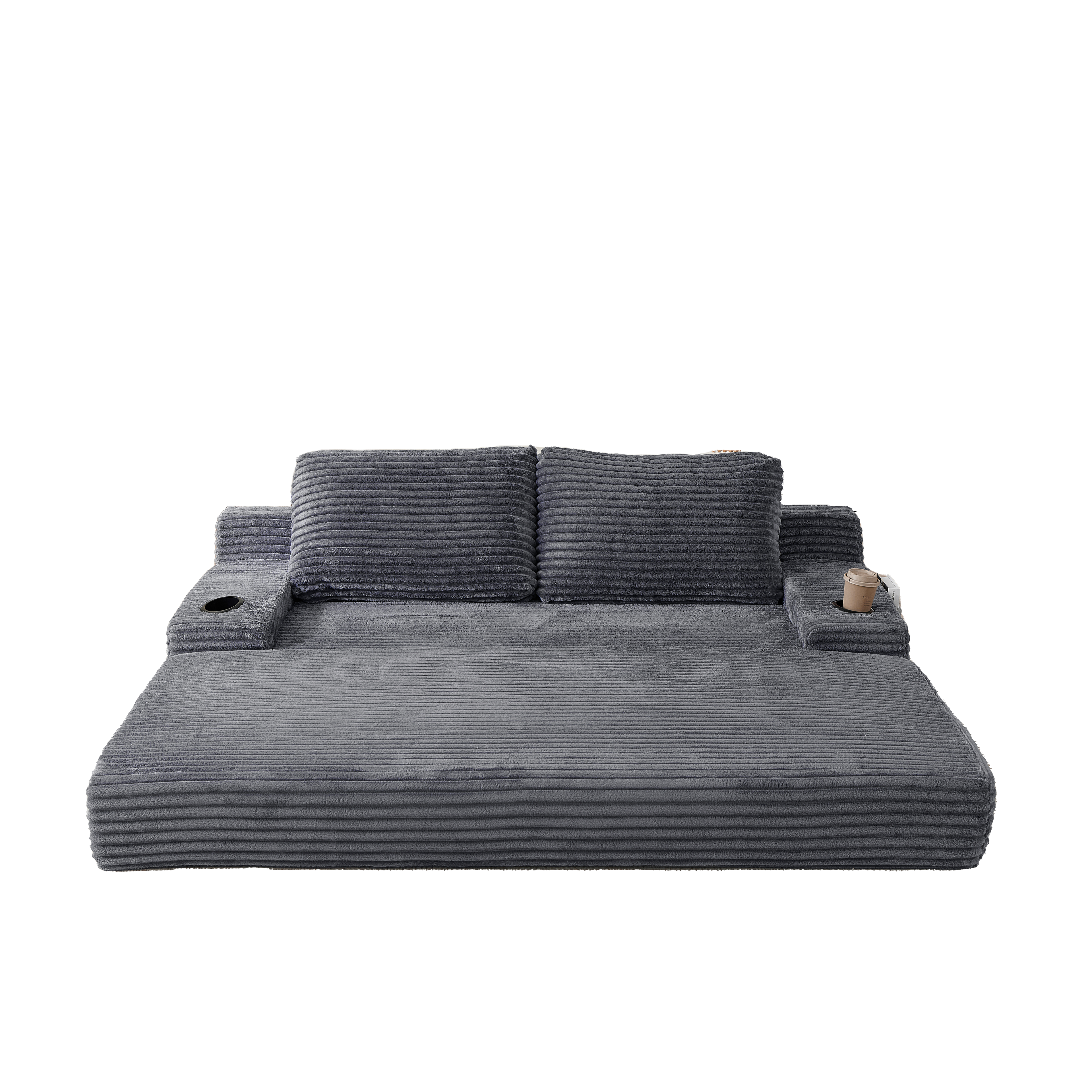 70.8-Inch Corduroy Two-in-One Sofa Bed