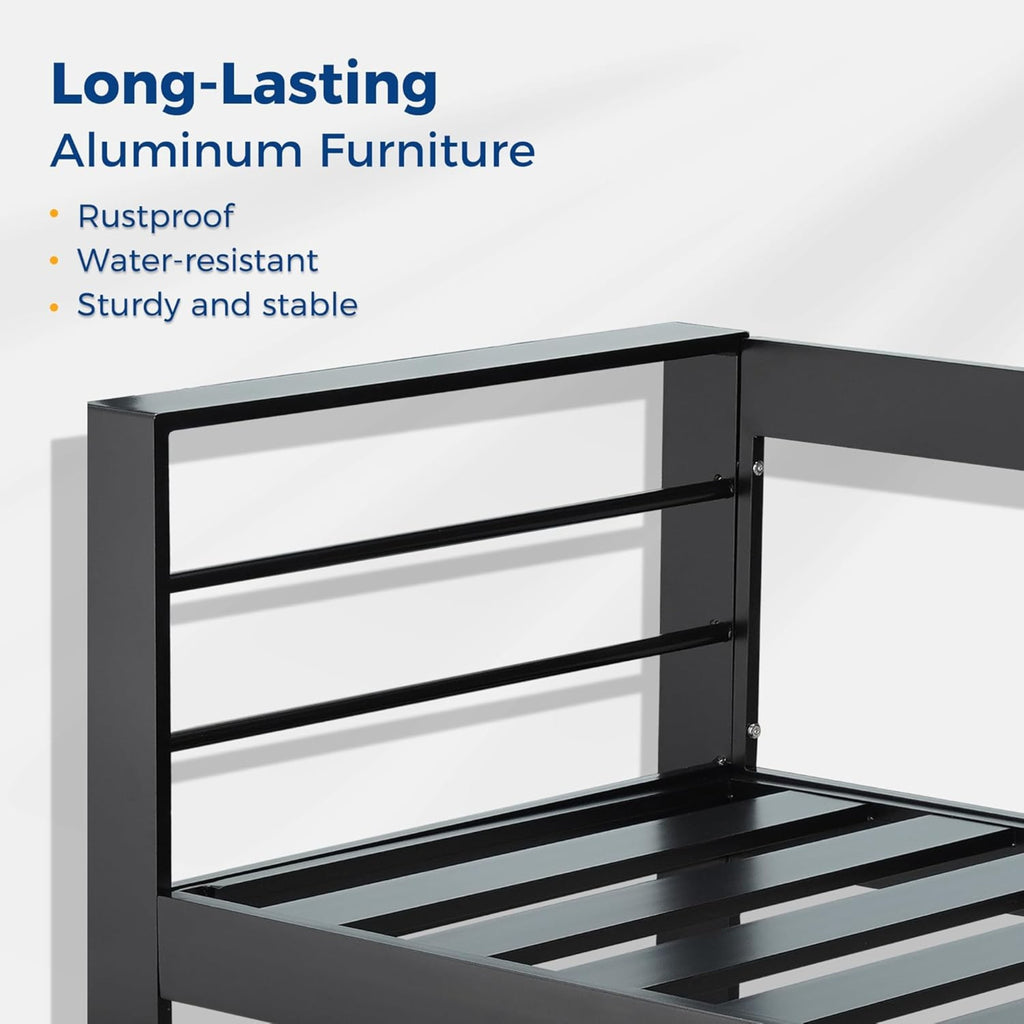 73" All-Weather Aluminum Patio Sofa