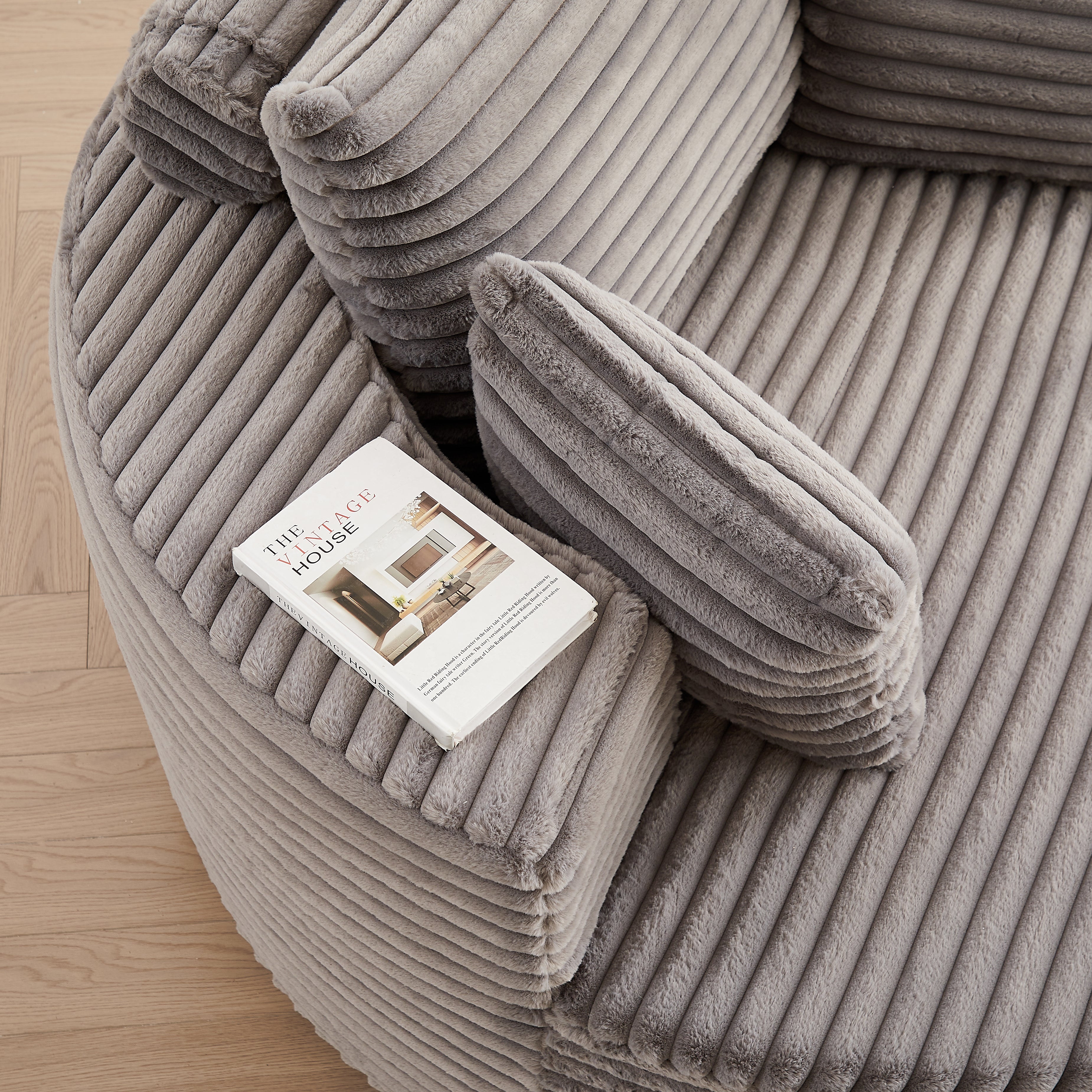 55'L Corduroy Sponge Single Sofa