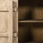 Rowan 48" Solid Reclaimed Pine 2-Door Crossbar Accent Storage Cabinet