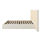 Capri Extended Headboard Cane Platform Bed, Antique