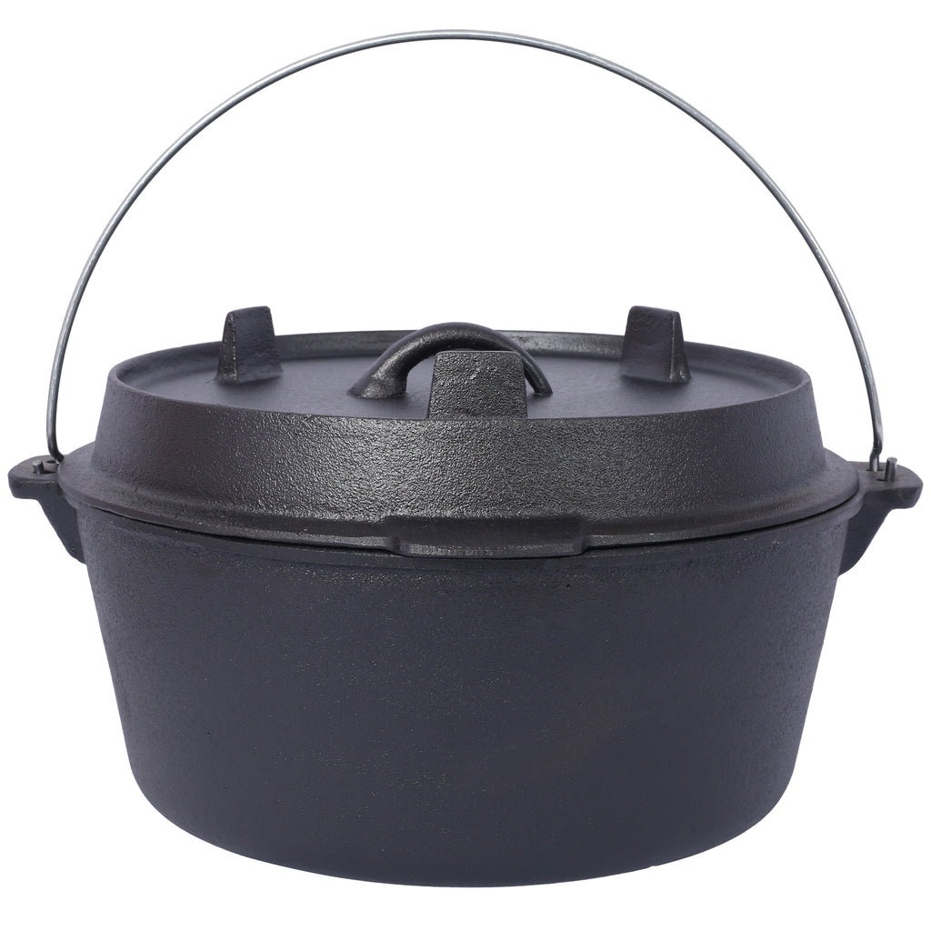 Pre-Seasoned Cast Iron Dutch Oven with Skillet Lid