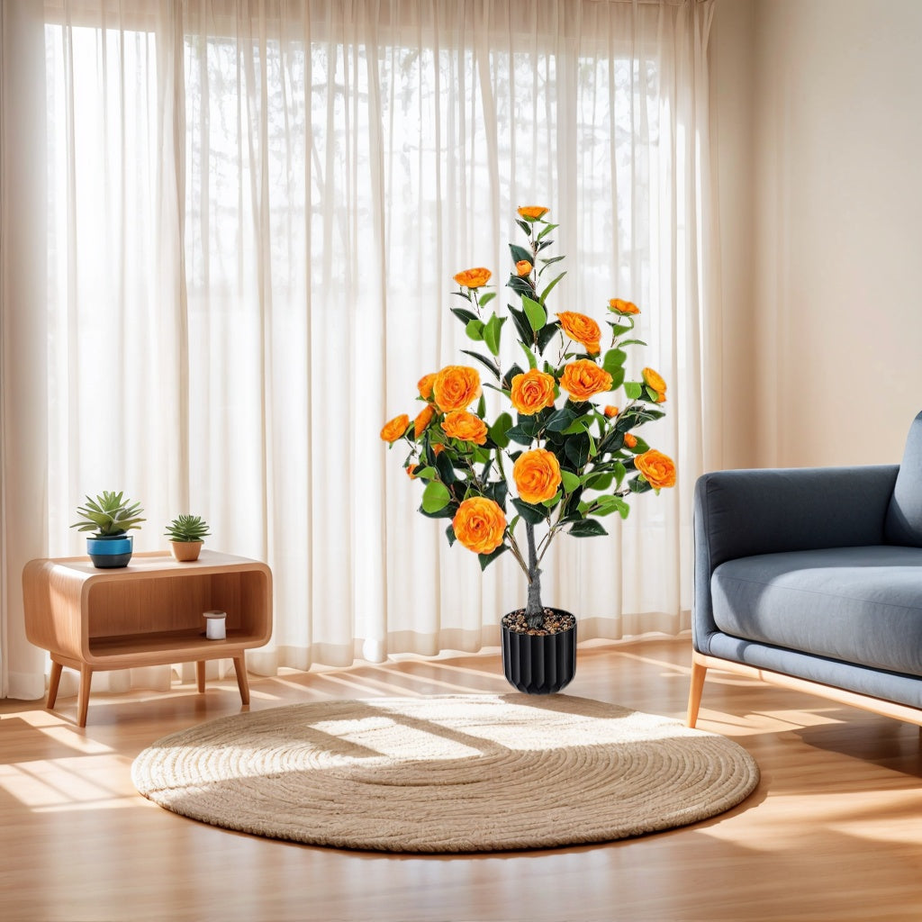 Artificial Camellia Tree 2 Pack